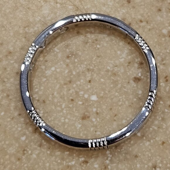 NEW MONICA RICH KOSANN CARPE DIEM SEIZE THE DAY POESY STACKABLE SILVER RING BAND - Picture 4 of 10